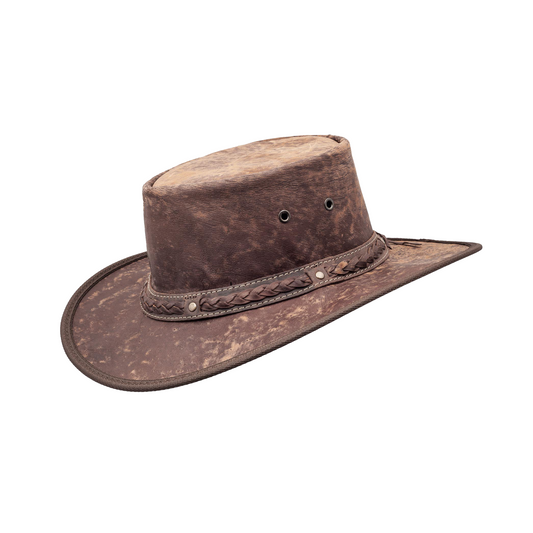Outback Kangaroo Leather Hat - Tan